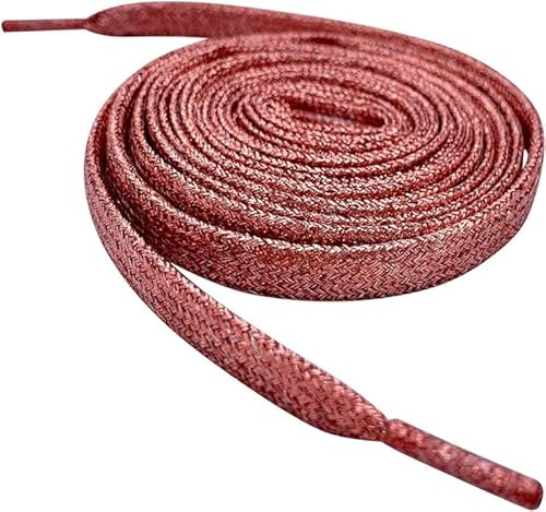 47 / 120cm Rose Gold Flat Metallic Sparkle Glitter Smart Laces® Shoe laces, Ideal Shoelaces for Kids Girls Childrens & Womens Trainers