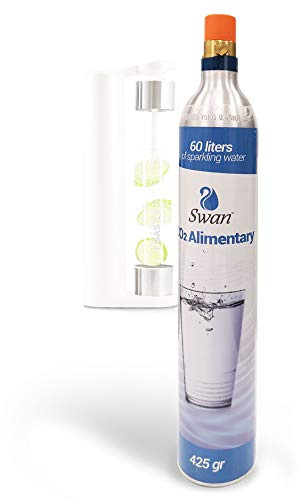 BOMBOLA Co2 per GASATORE Acqua FRIZZANTE - Cilindro di Anidride Carbonica Ricarica Gastone Compatibile con SODASTREAM, 80 cl di Gas Equivalente a 60 lt di Acqua GASSATA