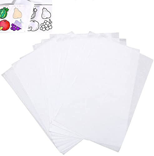 50 Sheets Tracing Paper, a4 Graphite Paper Carbon Paper for Tracing, Design, Graphic, Scrapbooking (Transparent)