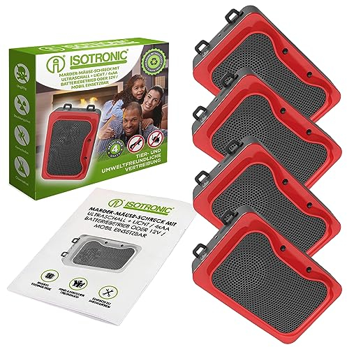 ISOTRONIC Marderschreck Blitz mit Licht/LED Blitzlichtfunktion und Ultraschall für Haus, Garage und Dachboden - Neu: Sensor-Schalter - vertreibt Marder, Mäuse, Ratten Siebenschläfer (4)