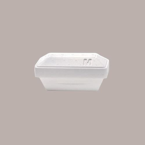 Lucgel Scatola Termica Contenitore in Polistirolo per Trasporto Gelato o Alimenti Freddi YETI M 350gr / 500cc ALCAS - 50 pezzi -