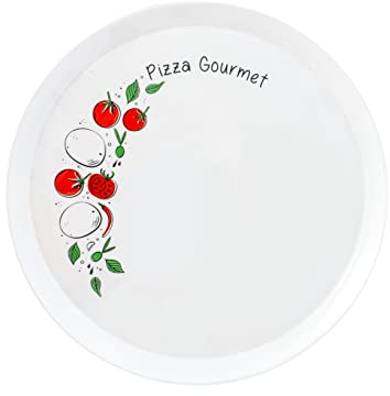 Bormioli Rocco Pomodoro Set Piatti Pizza, Vetro Opale, Bianco, 33,5 Cm