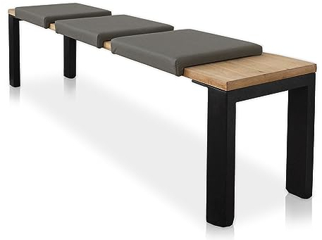 Lycce Bankauflage Klemmkissen 1 Leiste, Sitzkissen Lederimitat Taupe, Banktiefe ab 35 cm