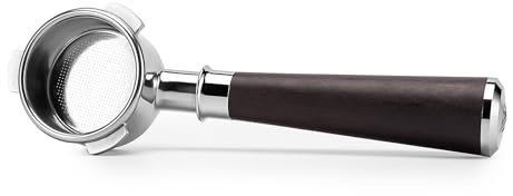 CrossCreek 54mm Espresso Bottomless Portafilter with 3 Ear | Fits 54mm Breville/Sage Barista Espresso Machine | Stainless Steel Basket and Solid Wood Handle | Espresso Accessories