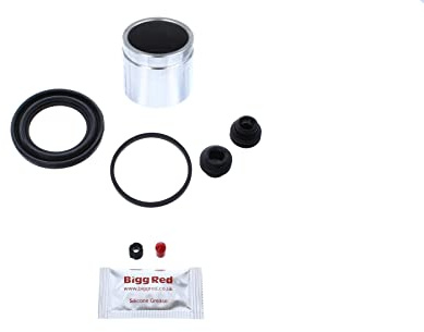 Bigg Red - Front Left or Right Brake Caliper Repair Seal Kit and Piston - Compatible with Veloster, Kona Front, i30, ix20, Cee'd Ceed, Pro Cee'd