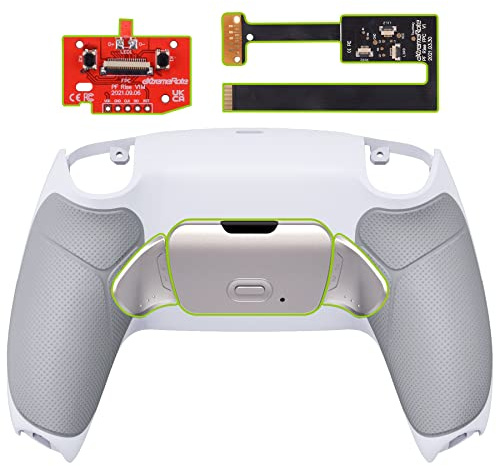eXtremeRate Rise 2.0 Remap Kit Programmable pour ps5 Manette BDM-010&020 | Coque Arrière Redessinée avec 2 Palette Métal pour ps5 Controller, Carte Améliorée, Blanche Pur