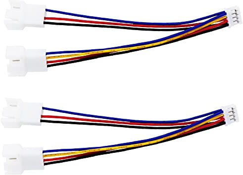 Gebildet Adaptateur de Ventilateur GPU PWM, Câble de Convertisseur d'extension Mini 4Broches vers Double Standard 3Broches/4 Broches, Câble Répartiteur de Ventilateur de Carte Graphique