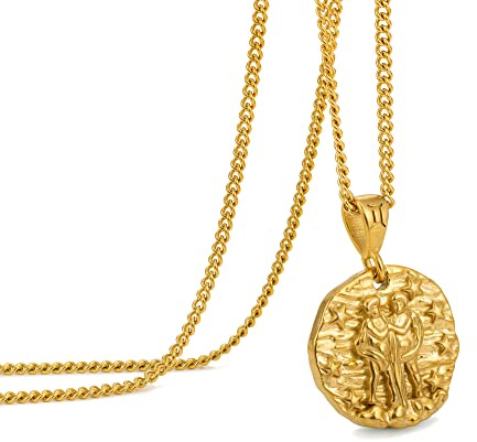 Kette Herren, Halskette mit Sternzeichen Anhänger für Herren, Edelstahl 12 Sternbild Kette, Astrologie geprägte Anhänger Halskette,Ideale Geburtstag Geschenkideen für Damen und Herren