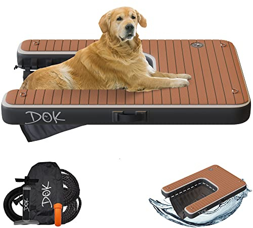 DOK Inflatable Dog Ramp, Polyvinyl Chloride (PVC), Black