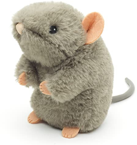 Uni-Toys - Eco-Line - Maus grau, stehend - zu 100% aus recyceltem Material - 15 cm (Höhe) - Plüsch-Maus - Plüschtier, Kuscheltier