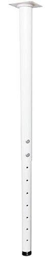 Jahof Tischbein Metall Höhenverstellbar 55-90 cm für Tischplatte, Möbelfüße Verstellbar für DIY Möbel, Schreibtisch, Esstisch, Couchtisch, Bürotisch, Ø50/45 mm, mit Schrauben, 1 Stück (Weiß)