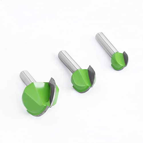1 x 8 mm Schaftkugel-Schaftfräser, runde Nase, CNC-Fräsbohrer, Radius-Kernbox, Vollhartmetall-Fräswerkzeug