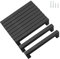 KEWUZY Lot de 10 poignées de meuble - Noir - Espacement des trous : 160 mm - En acier inoxydable - Avec quarante vis - Pour placard, porte et cuisine - Noir - 160 mm
