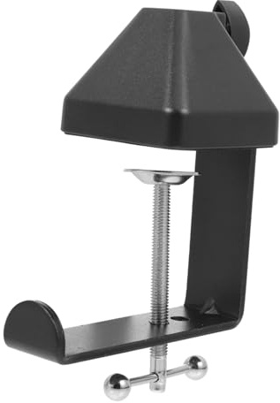Pince de Fixation Microphone de Table en Fer Noir, Clamp Réglable | Fixation Sécurisée sur Table, Compatible Plusieurs Modèles, Usage École et Événements Publics