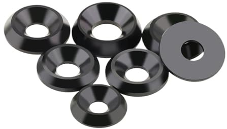 Rondelle fraisée, rondelle de coupelle en acier, M3 M4 M5 M6 M8 M10 rondelle fraisée conique en plastique solide joint plat concave convexe conique conique rondelles d'isolation (taille: cône M8x25x5,