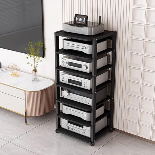 Schlafzimmer Audio-Video-Medienständer, Wohnzimmer Audio-Video-Regal, Moderne mehrschichtig Verstärker-Rack-Regal, Medienspeicher-Organizer, Plattenspielerständer mit Stauraum,Projektorständer.