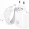 30W Caricatore USB C Caricabatterie per iPhone 17 Air/17/16/16e/15 Pro Max Plus, iPad Pro Air, iPad 10/11/A16, Rapido Alimentatore Fast Charger Type C PD Spina Presa con 2M Tipo C Cavo