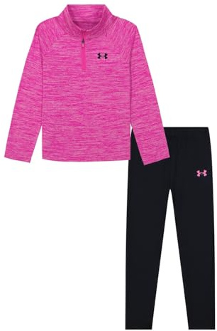 Under Armour Kids Quarter Zip Tracksuit Set Infants Black/Pink 2-3 Years