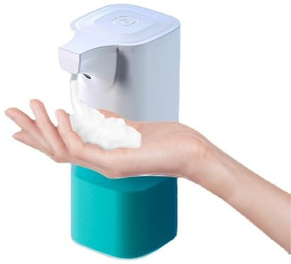 SOONHUA Distributeur de savon automatique, étanche, avec capteur infrarouge, sans perçage, rechargeable par USB, pour salle de bain, cuisine, bureau