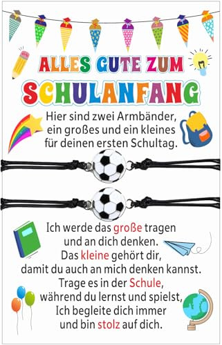 XINDY Einschulung Mädchen Junge Geschenk Schulkind Armband Schulanfang Armband Schulanfang Geschenke Erster Schultag Inhalt Schultüte Füllung mit Karte