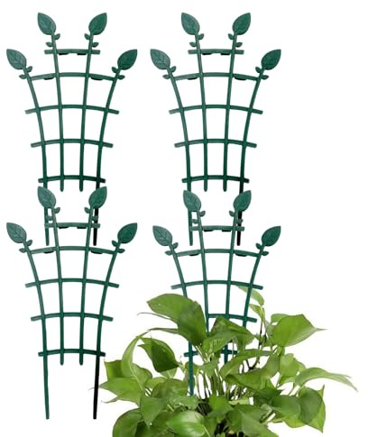 Treillis de Support pour – 4 Treillis de Vigne grimpante empilables, Structure de Support Durable pour de Jardin | Aide à la Croissance Verticale pour d'intérieur saines