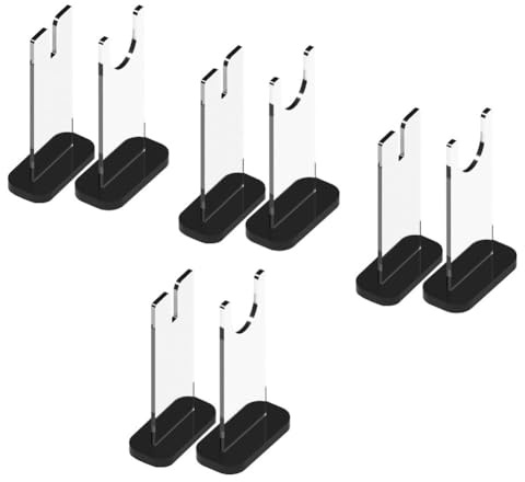 Asyduey 4 Sets Messerständer, Acryl-Messerhalter-Sammler, Einzelmesserhalter für Heimdekoration, Langlebig (Schwarze Unterseite)