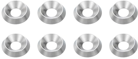 QUARKZMAN 8 Piezas Arandelas Cónicas Avellanadas M8 4.5x22mm Arandelas De Cabeza Avellanada 304 Acero Inoxidable Espárragos Para Piezas De Accesorios Mecánicos Plateado