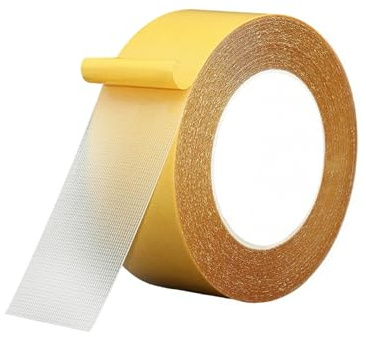 ZWWOGE Ruban Adhésif Double Face Extra Fort en Tissu 20mm x 20m, Scotch Double Face Transparent Puissant sans Traces, pour Fixation Tapis Vêtements Bricolage et Décoration Maison