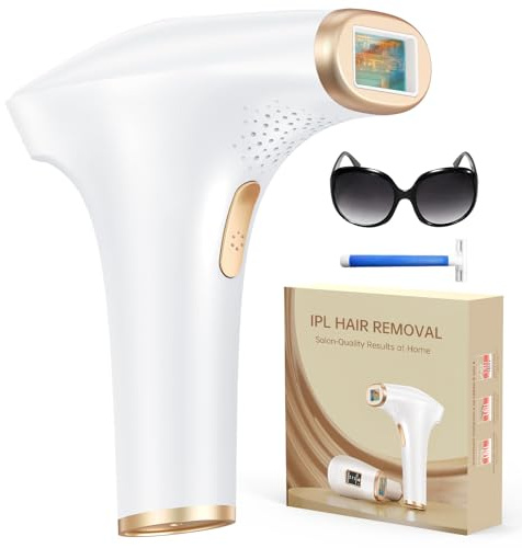 Haarlosy Épilateur Lumière Pulsée, Grande Fenêtre 5 cm², IFE03 | 999,900 Flashs, 9 Niveaux & 2 Modes, Épilation Laser Définitive Maison pour Femme & Homme, Visage, Corps, Aisselles, Bikini,