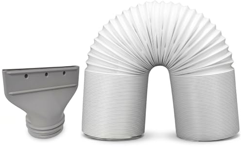 Universal Air Conditioner Exhaust Hose, 5.9inch Diameter Thread Vent Hose for Portable Air Conditioner Duct Extension Kit, Exhaust Vent Hose for Whynter Delonghi (Adapter+3m Clockwise Thread)