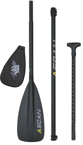 Ascan Paddel komplett aus 60% Carbon! 2-teilig oder 3-teilig. Super leichtes Erwachsenen Paddel mit Anti-Twist-System und hochwertigen Sichtcarbon. Inklusive Bladcover (3-teilig)