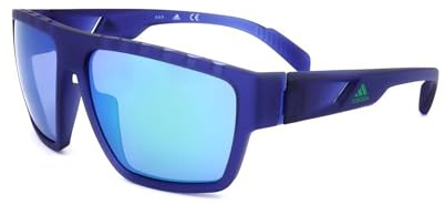adidas Herren SP0008 Sonnenbrille, Matte Blue/Green Mirror, 61