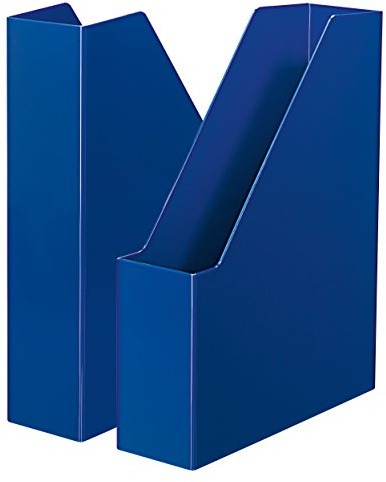 HAN Stehsammler i-LINE – 2 STÜCK, eleganter, moderner High-End Stehsammler für Hefte, Zeitschriften und Mappen bis Format DIN A4/C4, blau, 16501-14