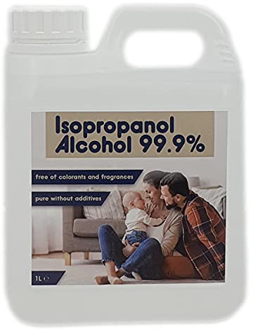 Family Grade Isopropyl Alcohol Isopropanol IPA Rubbing Alcohol Cleaning | 1L Jerry 99.9% IPA, Isopropanol, High Purity Cleaning Alcohol, Electronics Cleaner, Fast Evaporation, Residue-Free Finish
