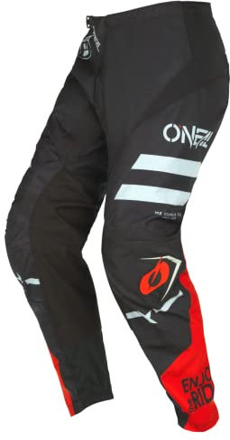 O'NEAL | Motocross-Hose | Kinder | MX Mountainbike | Passform für Maximale Bewegungsfreiheit, Leichtes, Atmungsaktives & langlebiges Design | Element Youth Pants Squadron V.22 | Schwarz Grau | 18