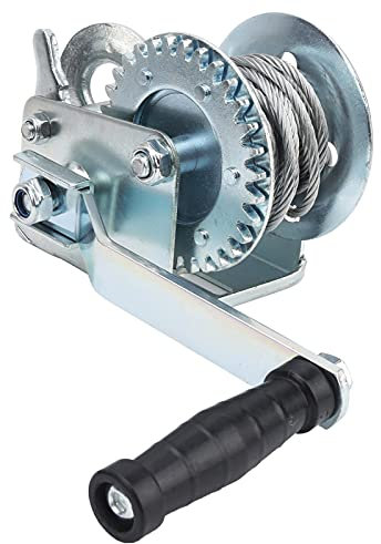 Ejoyous Hand Crank Winch, Winch Winding Tools 600LBS with 6m Wire Rope for Yacht