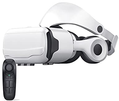 RSGK Auriculares VR, Gafas de Realidad Virtual adecuadas para teléfonos móviles de 4.7-6.5, Control Remoto, luz Anti-Azul, protección Ocular, Adecuado para niños y Adultos