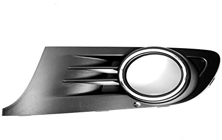 HZ-DESIGN Nebelscheinwerfergitter Lüftungsgitter Highline mit Chromring Links kompatibel mit Golf 6 Plus