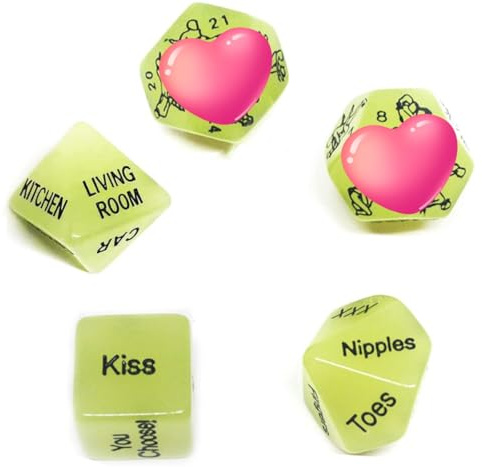 WreGmgg Sexuals Per Adulti Giochi Dadi da gioco fosforescenti verdi per illuminare la notte con giochi e divertimento