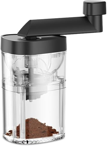 Nudiuhis Molinillo de Café Manual, Molinillo de Cono Adecuado para Granos de Café y, Molinillo de Café Expreso Ajustable, Tolva de 25 G