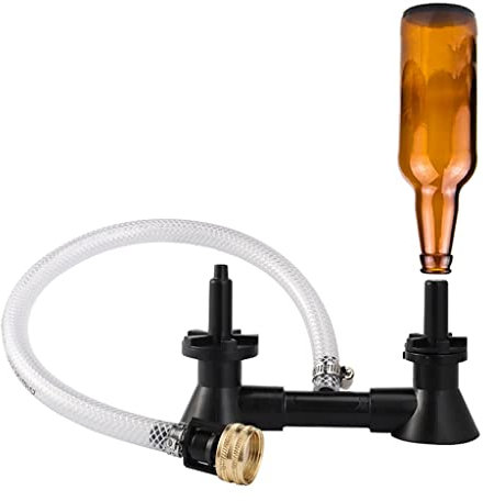 BONOOL Lavadora de Botellas de Doble explosión, enjuagadora de Vino, Limpiador de Equipos de Limpieza de Cerveza y Vino casero con Barra adaptadora para Grifo de Cocina