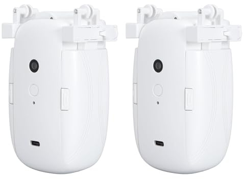 2pcs Automatic Curtain Opener, Bluetooth Voice Remote Control Smart Curtain Motor with APP, Quiet Electric Controller Curtain Robot for Alexa Google Assistant