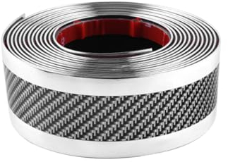 JNNJ Auto-Stoßfänger-Schutzband, Auto-Schutzband Kohlefaser-Motiv, Universal-Stoßstangenschutz Für Die Hintere Schwellerleiste, Selbstklebend Anti-Scratch(3m)