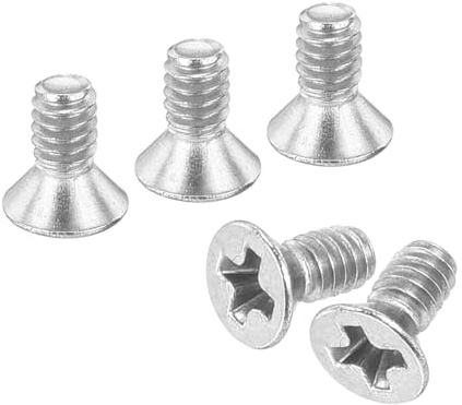 uxcell 100 pcs #2-56x3/16 inches Machine Screws Phillips Pan Cross Head Screws Fasteners Bolts 304 Stainless Steel Silver for Wall Socket,House Repairs
