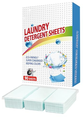 Hoja de detergente para lavado de ropa para eliminar manchas profundas, tira de detergente para ropa sucia, hoja de jabón para el hogar, viajes, 90 herramientas de cocina para el hogar