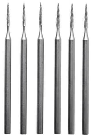 Giyofom 6-Teiliger Schmuck-Fräser mit Kegelschliff - 3/32 Schaft, Langer Kegelförmiger Fräser mit Konischem Schliff, Gravurbits für Schmuck, Steinschneidewerkzeuge (010/012)