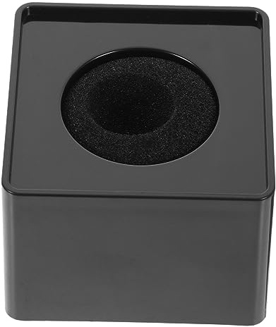 Mikrofonfahne Quadratischer Würfel 3, 9cm aus Abs Schwarz | Professionelle Interview Mikrofone, Tragbar und Einfach, mit Großem Logo Bereich, Anpassbarem Innenraum
