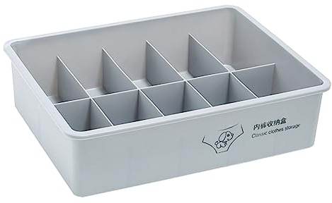 Alipis Scatola Organizer per Biancheria Intima e Calzini con Scomparti Contenitore in Plastica Impilabile per Mutande e Design con per Armadio e Colori Casuali