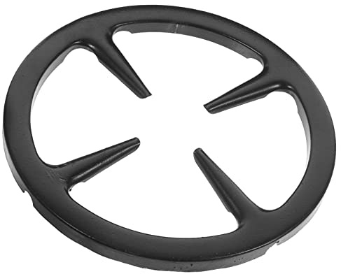 Support pour Cafetière sur Cuisinière à Gaz en Fer Noir Rond | Stable et Léger, Usage Pratique en Cuisine, Design Simple et Généreux, Anneau Auxiliaire