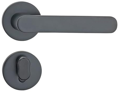 JAQVCTSC Serrure de porte type intérieur silencieux serrure de porte en bois poignée de porte poignée fendue simple serrure de porte de chambre